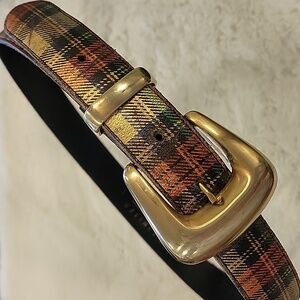 Vintage Limited Large Leather Tartan Belt